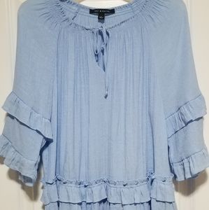 Zack & Rachel Ruffle Waist Top